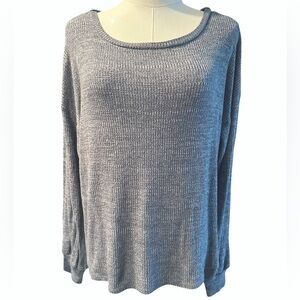 Lucky Brand Charcoal Knit Thermal Top